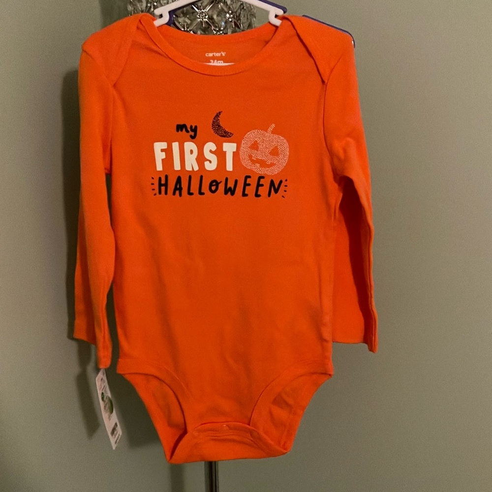 Carter's Festive Orange Halloween Bodysuit